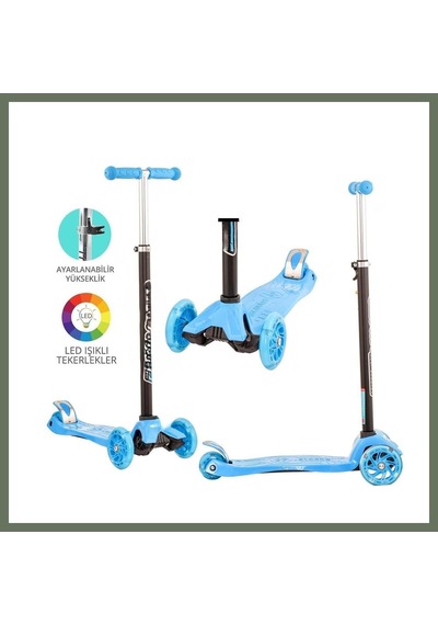 Bezos Mavi Twist Işıklı Scooter Bezos1