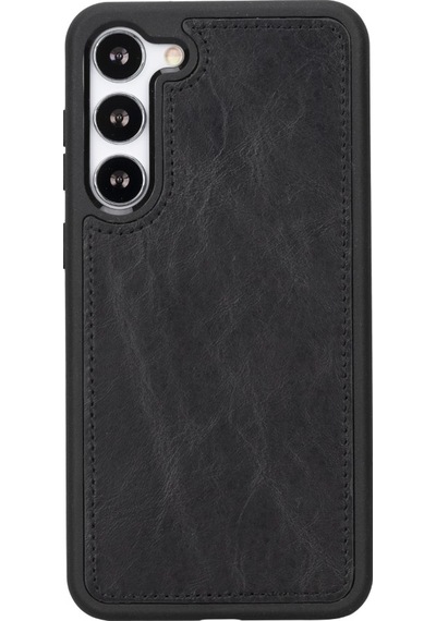 Plm Samsung Galaxy S23 Plus Uyumlu Deri Cüzdanlı Kılıf Rst1 Siyah Acı Kahverengi