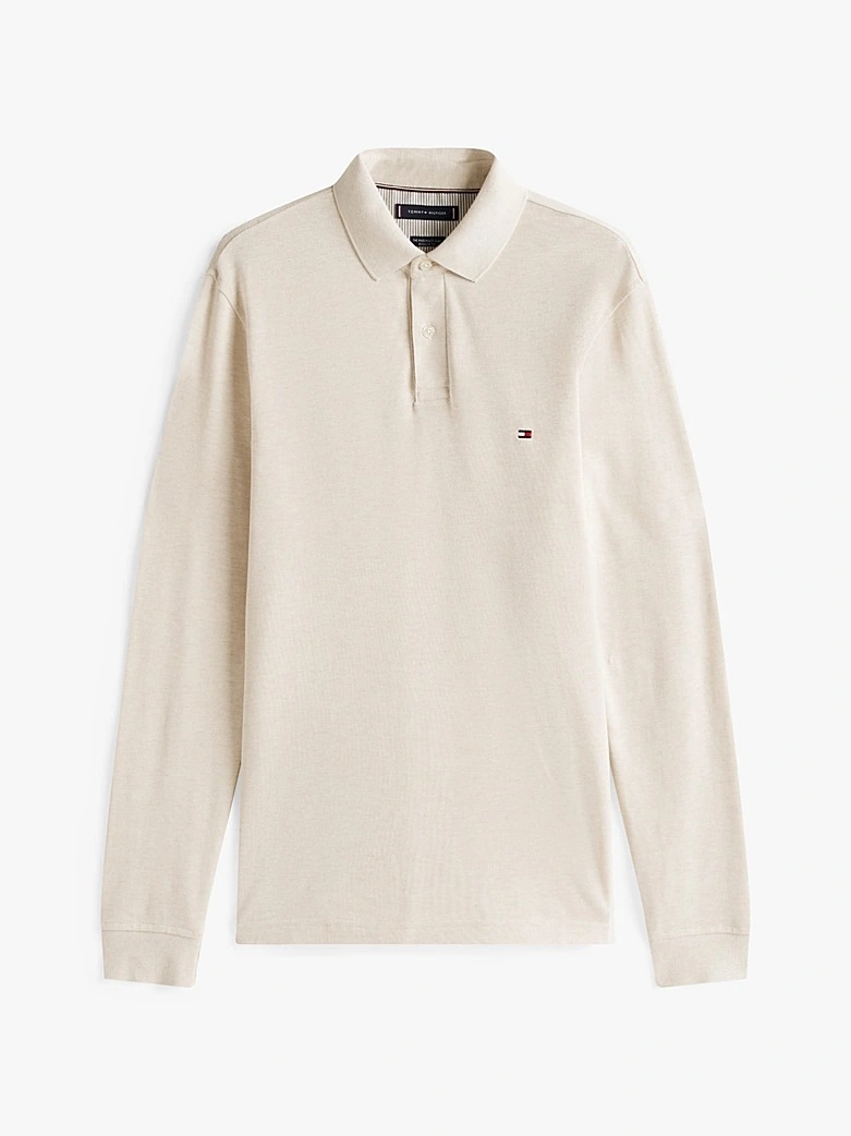 Tommy Hilfiger 1985 Regular Ls Polo Erkek Bej Polo - Mw0mw20183 Bej