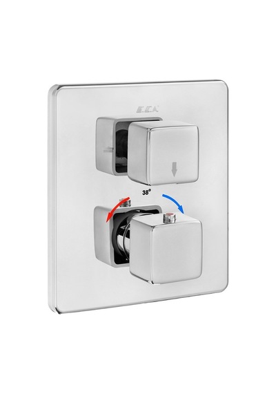 Eca Termostatik Ankastre Banyo Bataryası Sıva Üstü 2 Yollu 102167216-Kde Krom