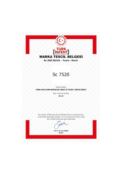 SC7520 Karışık Para Sayma Makinesi, TL Karışık, Euro ve Usd Adet Sayım + Müşteri Ekranı