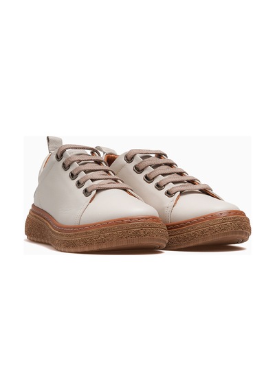 Mammamia Kadın Deri Günlük Sneaker Ayakkabı 26y D26ya-7750 Bej Bej