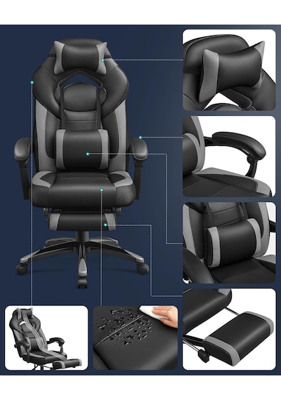 Ayrex Yönetici Ofis Koltuğu, Ergonomik, Siyah, Gri Obg77bg Genel