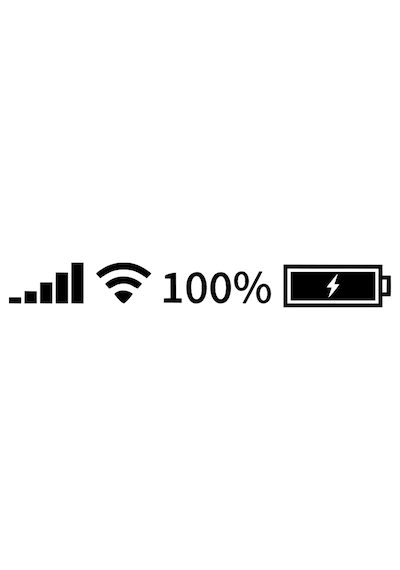 Batarya, Wifi Ikon Araba Sticker 20x2,5 Cm 20x2.5 Cm