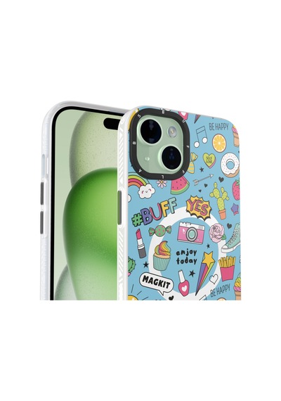 BuffiPhone Uyumlu 15 Magkit Desenli Kılıf