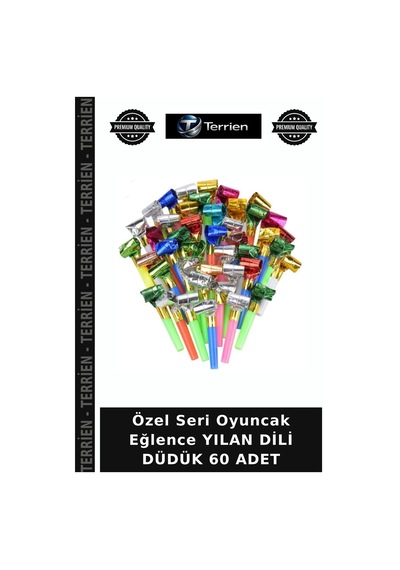 Özel Seri Oyuncak Eğlence Yılan Dili Düdük 60 Adet