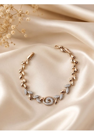 Xp Jewelry Taşlı Muradiye Bileklik Rose Gold Altın