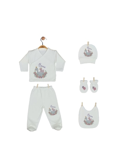Pia Baby Gl 2203 İsme Özel Yastık Zıbın Set Krem