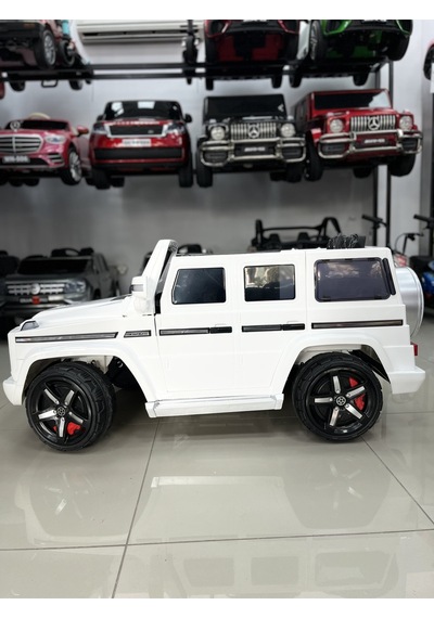 Brabus Özel Plaka Hediyeli Akülü Araba 0-6 Yaş Uzaktan Kumandalı Beyaz
