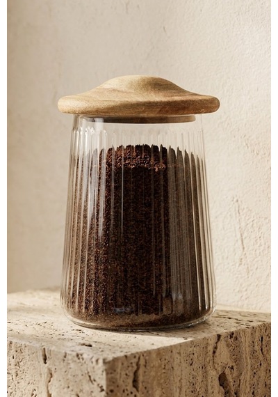 Akasya Mushroom Vakumlu Cam Kavanoz Baharatlık 950 Ml Şeffaf
