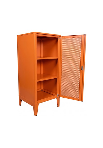 Alfafonet Ziglat Serisi Kilitli Metal Home Office Dolabı %70 Perfore Kapaklı Turuncu Ral 2004 450x1050x450 Mm