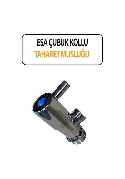 Pirinç Taharet Ara Musluk 1/2'' X 3/8'' Krom Kaplama Çubuk Kollu Diğer