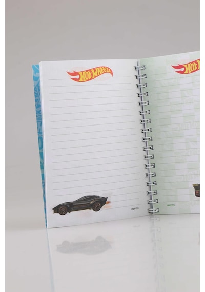 Yeni Sezon Lisanslı Hot Wheels Spırallı A6 Çizgili Not Defteri / Bloknot Ahşap