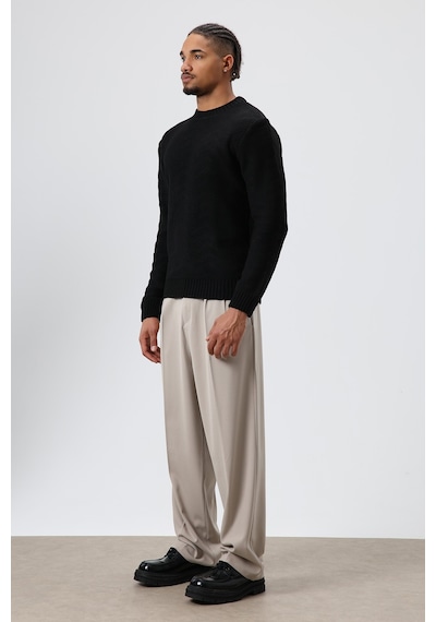Vamos Baggy Fit Kumaş Pantolon 30-795-1 Taş