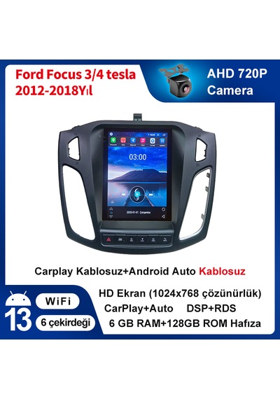 Ford Focus 3/4 Tesla 2012-2018 Yıl Multimedya 6-128 Gb Navigasyon