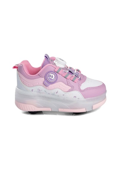 Tuğba Ortopedi 0703 Çocuk Işıklı Tekerlekli Sneaker Lila