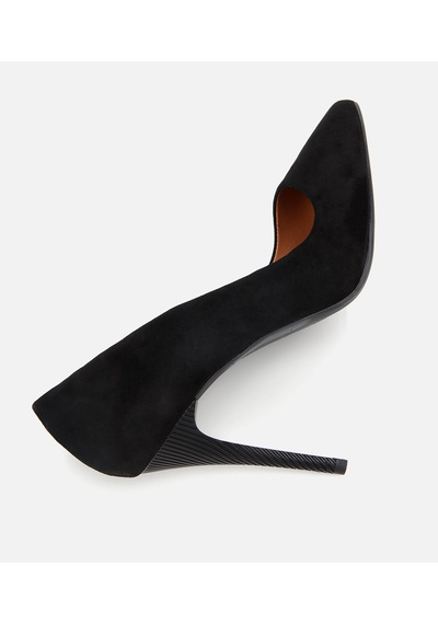 Hotiç Kadın Süet Deri Siyah Stiletto