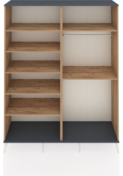 Hyperion Gardrop 7 Raflı 2 Askılı 176x44x221 Çam-antrasit/çam Antrasit/çam Hyperion Gardrop 7 Raflı 2 Askılı 176x44x221 Çam-antrasit/çam Antrasit/çam