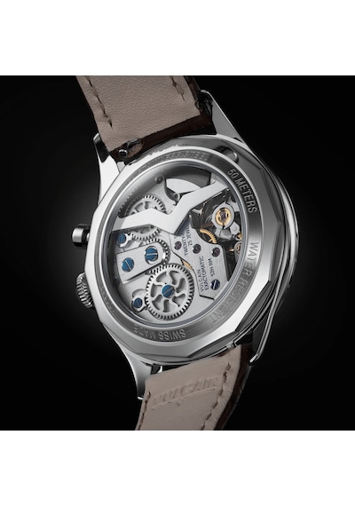 Vulcain Cricket Classique 36 Mm Eggshell Sapphire Caseback Mekanik Alarm Erkek Kol Saati Metalik