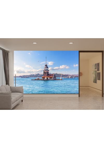 Kız Kulesi İstanbul Poster Duvar Kağıdı Renkli