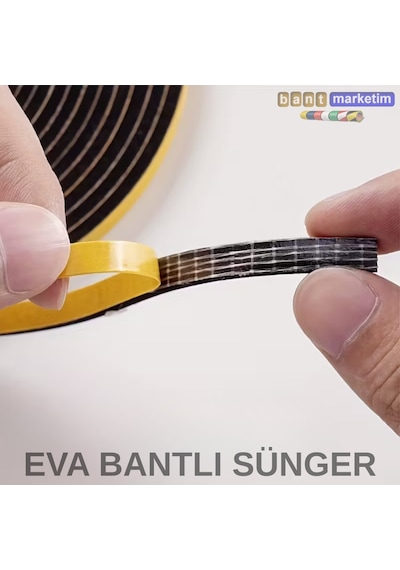 Eva Neopren Conta Sünger Bantlı Sızdırmazlık Bandı 8mm Kalınlıkta 20mmx10mt