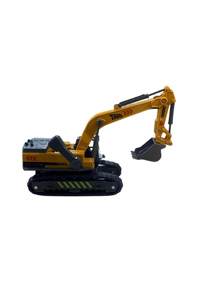 Metal Başlıklı Oyuncak Ekskavatör - Hareketli Kepçe İş Makinesi 26 Cm