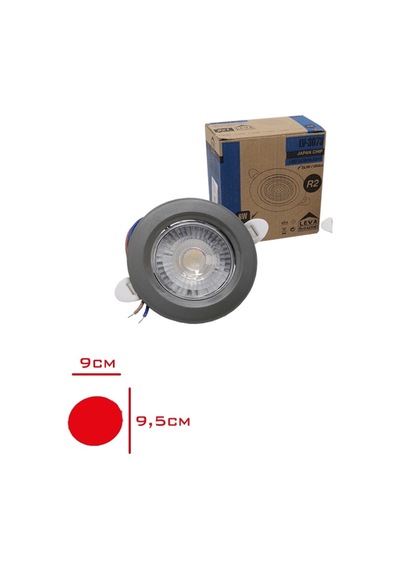Leva Sıva Altı Downlıght Spot 3ın1 Işık Gri Çerçeve 6 W 660lm 9 Cm Lv-3073