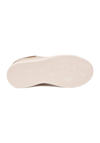 Walkway Bej Bağcıklı Hafif Unisex Cilt Spor Ayakkabı Costa G