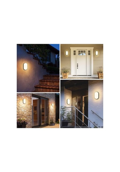 Su Geçirmez 20w Siyah Kasa Gün Işık 4200k Bahçe Teras Banyo İç Dış Mekan Led Işık 2000lm 1 Adet
