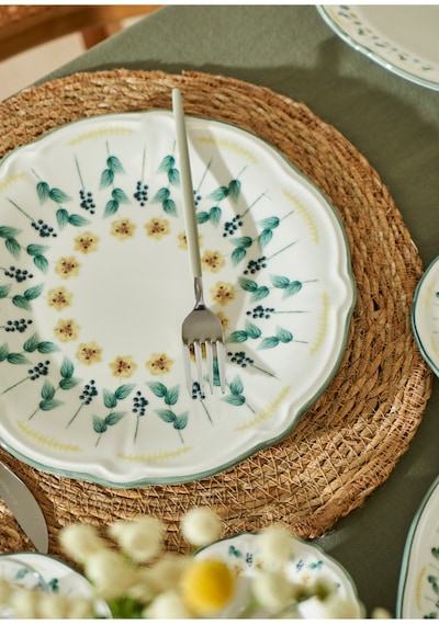 Bella Maison Adelina Stoneware 52 Parça 12 Kişilik Kahvaltı Takımı Yeşil Yeşil