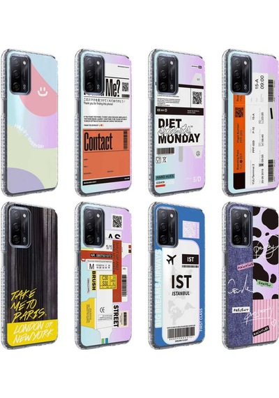 Oppo A54 4G Kilif Airbag Kenarli Renkli Desenli Elegans Kilif 561996996