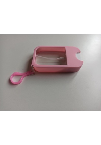 Silikon Kılıflı Sprey Şişesi 45 Ml Taşınabilir Anahtarlıklı Parfüm, Kolonya, Dezenfektan Ve Oda Kokusu Dolum Şişesi 1, Soft Pembe