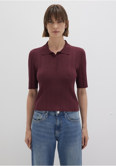 Mavi - Bordo Triko Polo 1710682-70415 Bordo
