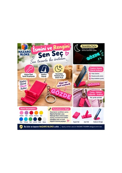 Kişiye Özel İsme Özel Anahtarlık Ve Telefon Standı Karanlıkta Parlayan Glow İsimli Anahtarlık Pembe - 930222817 Pembe Kişiye Özel İsme Özel Anahtarlık Ve Telefon Standı Karanlıkta Parlayan Glow İsimli Anahtarlık Pembe - 930222817 Pembe