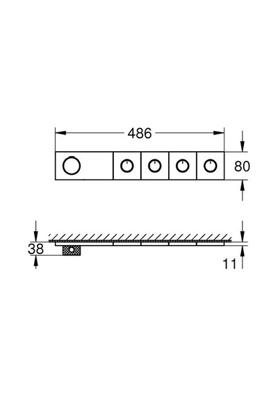 Grohe Grohtherm Aqua Tiles 4 Valfli Akış Kontrollü Ankastre Termostatik Duş Bataryası Br. Warm Sunset 106867dl00 Bakır
