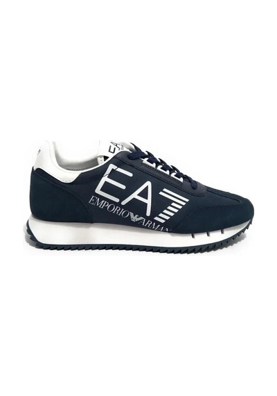 Ea7 Emporio Armani Erkek Beyaz Logolu Lacivert Sneaker