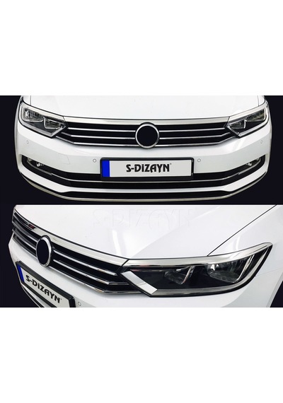 S-Dizayn  Volkswagen Passat B8 Krom Far Üzeri Çıta Seti 3 Parça 2015 Üzeri