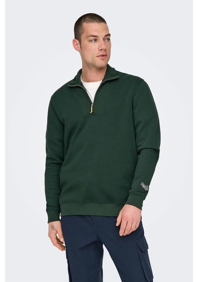 Only & Sons Erkek Onsrıley Yarım Fermuar Yakalı Sweatshirt 22030160 Koyu Yeşil Koyu Yeşil Only & Sons Erkek Onsrıley Yarım Fermuar Yakalı Sweatshirt 22030160 Koyu Yeşil Koyu Yeşil