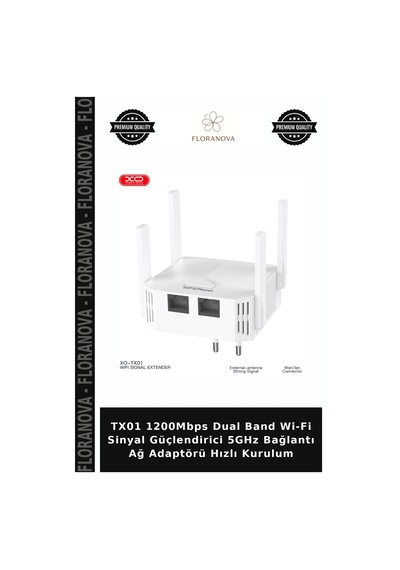 Tx01 1200mbps Dual Band Wi-fi Sinyal Güçlendirici 5ghz Bağlantı Ağ Adaptörü Hızlı Kurulum