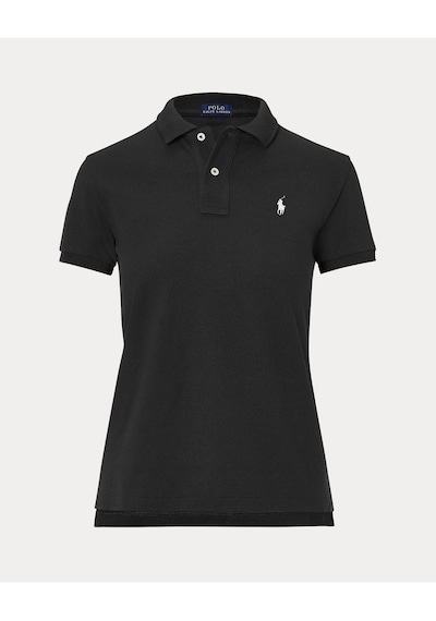Polo Ralph Lauren Regular Fit Kadın File Polo T-shirt Siyah