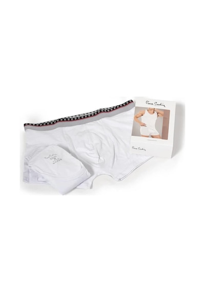 Pierre Cardin Erkek Stretch Atlet Boxer Çamaşır Takımı Kutulu Beyaz S