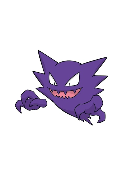 10 X 8 Cm Haunter Pokemon Sticker Motor Araba Kask Laptop Sticker