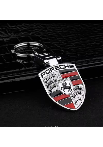 Silver Metal Premium Anahtarlık Pors Che Uyumlu Anahtarlık