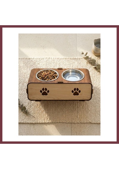 Storeşahin Özel Tasarım Fusion Mdf İkili Mama Kabı Shn0720