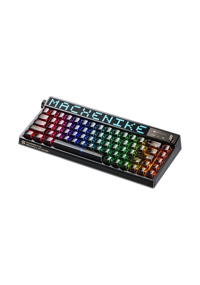 Machenike KT68 Pro Tri-Mode Yellow Switch LCD RGB İngilizce Oyuncu Klavye Machenike KT68 Pro Tri-Mode Yellow Switch LCD RGB İngilizce Oyuncu Klavye