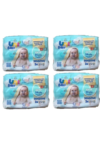 Uni Baby Aktif Sensitive Islak Mendil 12 X 52'Li
