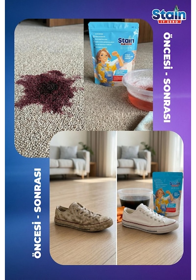 Stain İt Zero Çamaşır & Yüzey İçin Çok Amaçlı Aktif Oksijenli Toz Leke Çıkarıcı Ve Beyazlatıcı 800 Gr