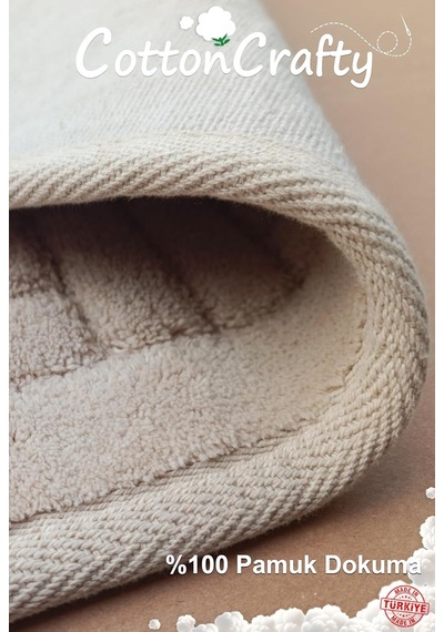 Cottoncrafty %100 Pamuk Dokuma Su Emici Banyo Paspas Seti, Banyo Halısı Vera 2 Li Set 60x100-60x50 Gri Genel