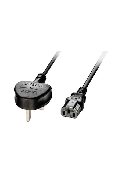 Lindy LIN-30433 2 MT İngiliz IEC to C13 Power Güç Kablosu