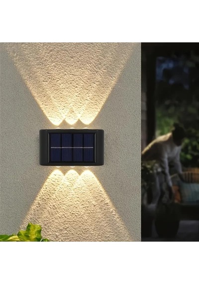 2'li Solar Duvar Aydınlatması 6 Ledli Gün Işığı White